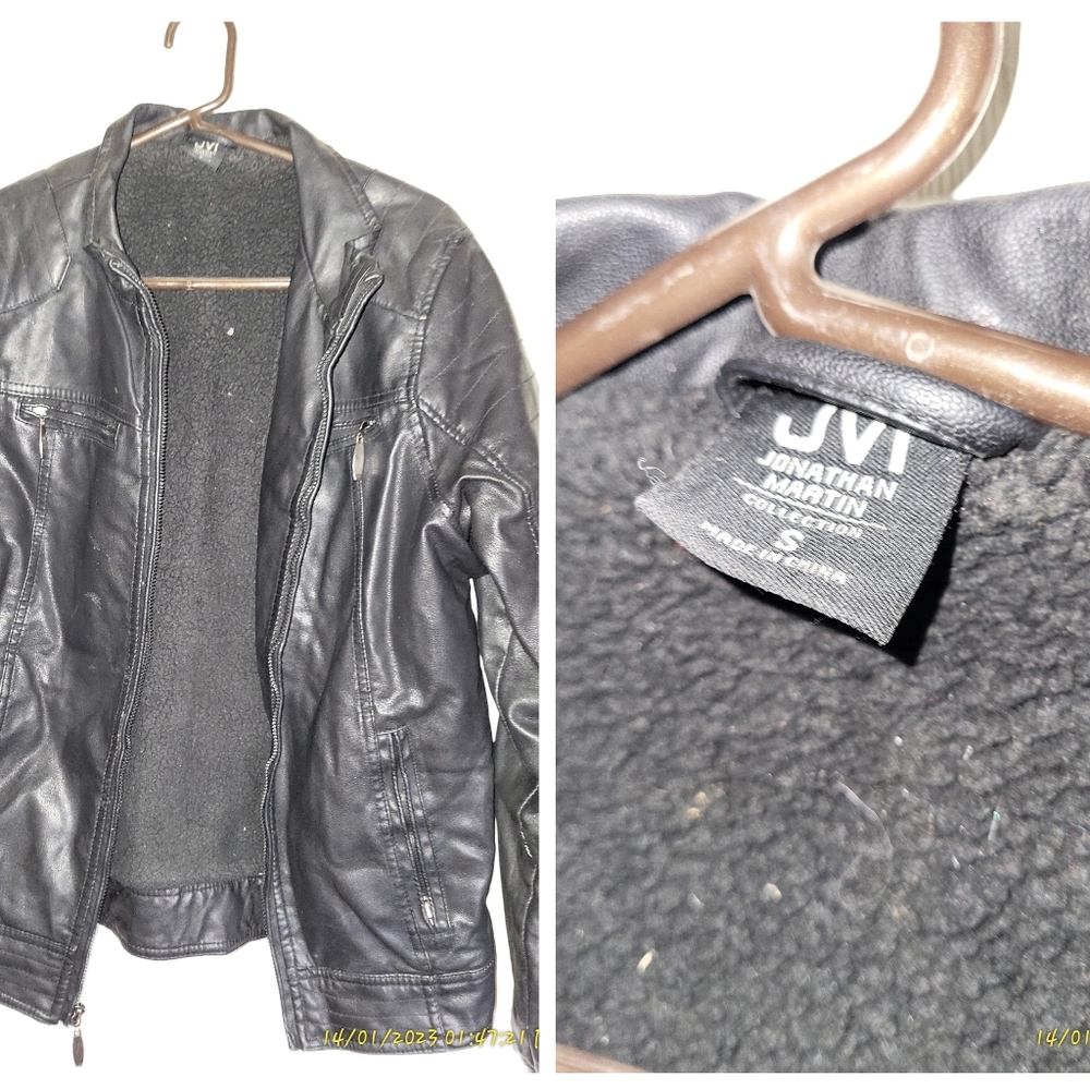 Vintage Jonathan Martin Fleece Lined Leather Jacket